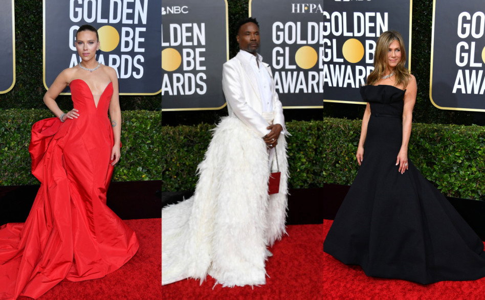 Złote Globy 2020: najpiękniejsze stylizacje gwiazd. Scarlett Johansson, Billy Porter, Jennifer Aniston i inni artyści na czerwonym dywanie