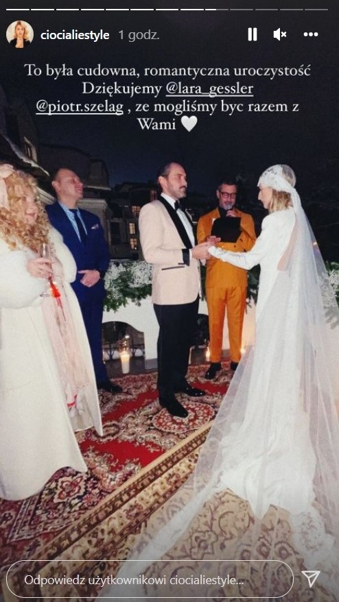 Lara Gessler i Piotr Szeląg odnowili przysięgę małżeńską