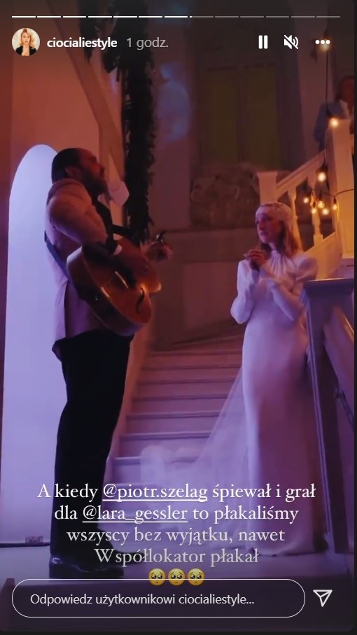 Lara Gessler i Piotr Szeląg odnowili przysięgę małżeńską