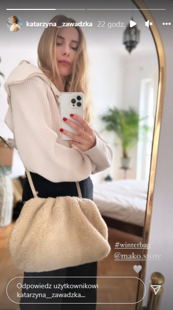 Katarzyna Zawadzka z torebką Mako