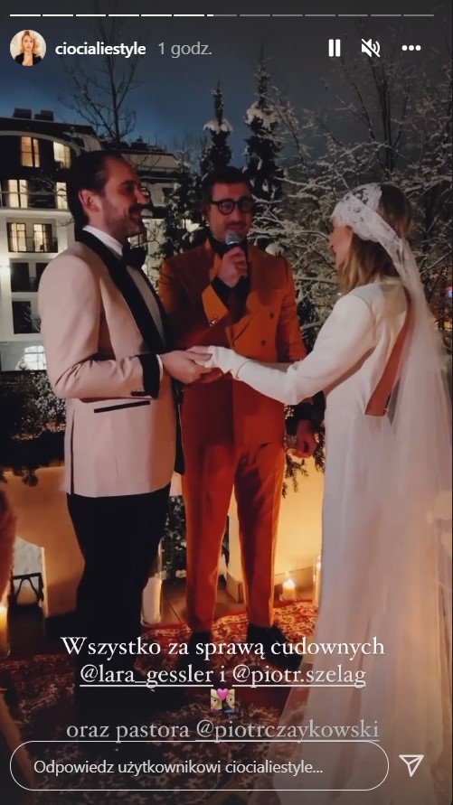 Lara Gessler i Piotr Szeląg odnowili przysięgę małżeńską