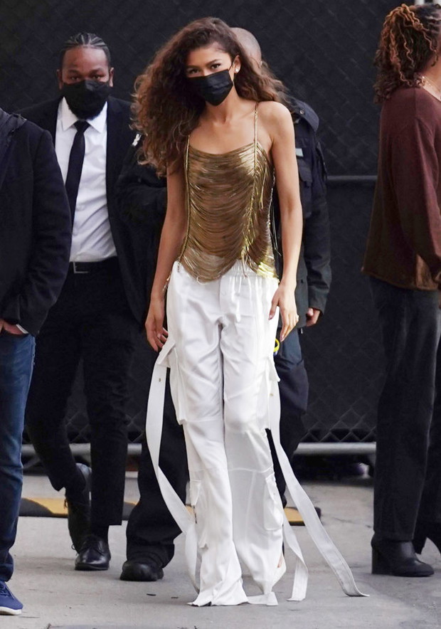 Zendaya z rozpuszczonymi naturalnie kręconymi włosami