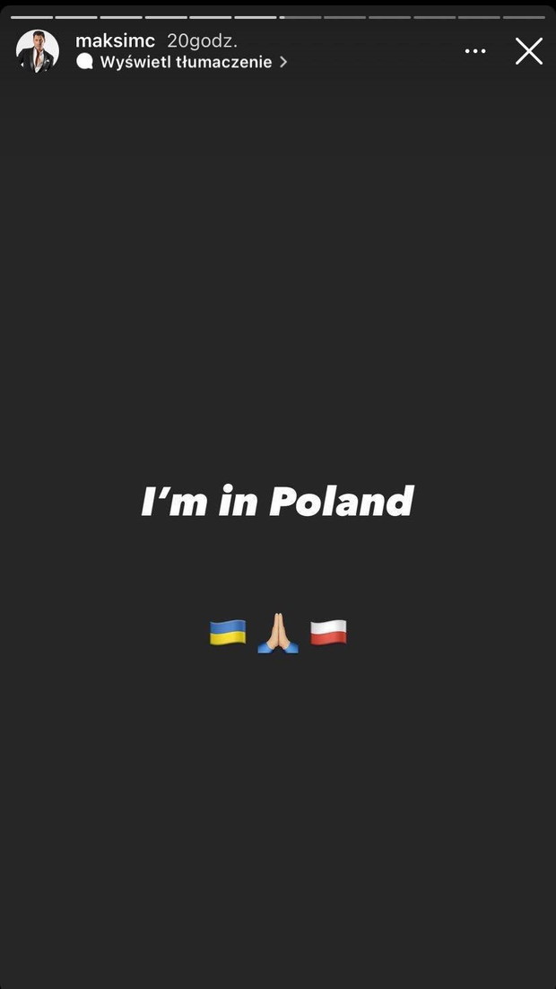 Maksim Chmerkovskiy dziękuje Polakom za pomoc dla uchodźców z Ukrainy