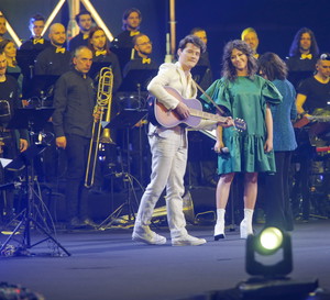 Natalia Kukulska i Tomasz Ziętek na koncercie „Razem z Ukrainą”