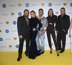 Michał Piróg, Joanna Krupa, Kasia Sokołowska, Marcin Tyszka , Dawid Woliński i Anja Rubik na finale „Top Model 11”