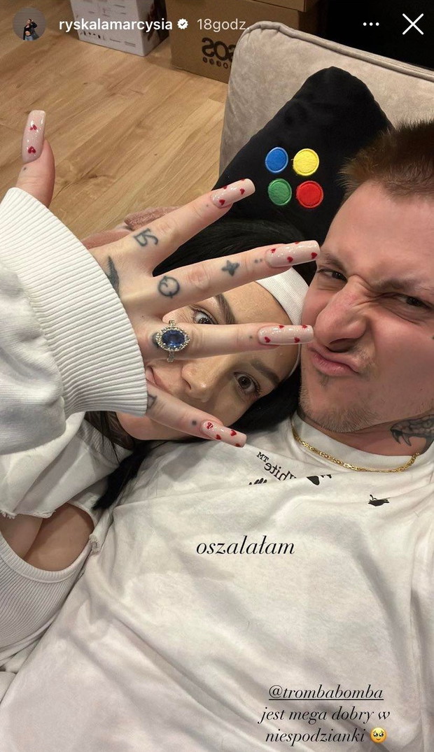 Marcysia Ryskala i Tromba zaręczyli się. Gwiazdor Ekipy zorganizował niespodziankę rodem z hollywoodzkiej komedii romantycznej