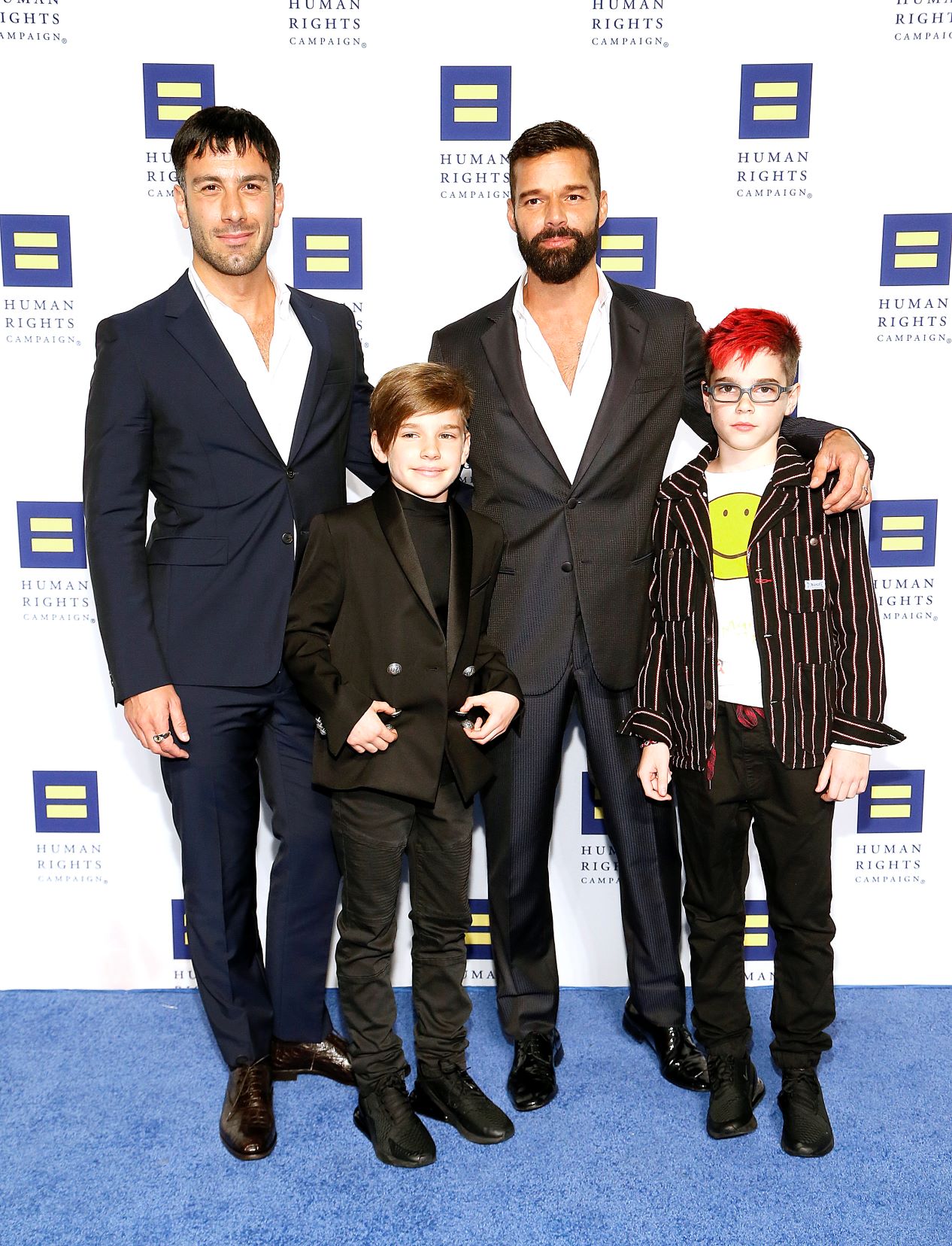 Ricky Martin z mężem i synami