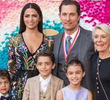 Matthew McConaughey z rodziną