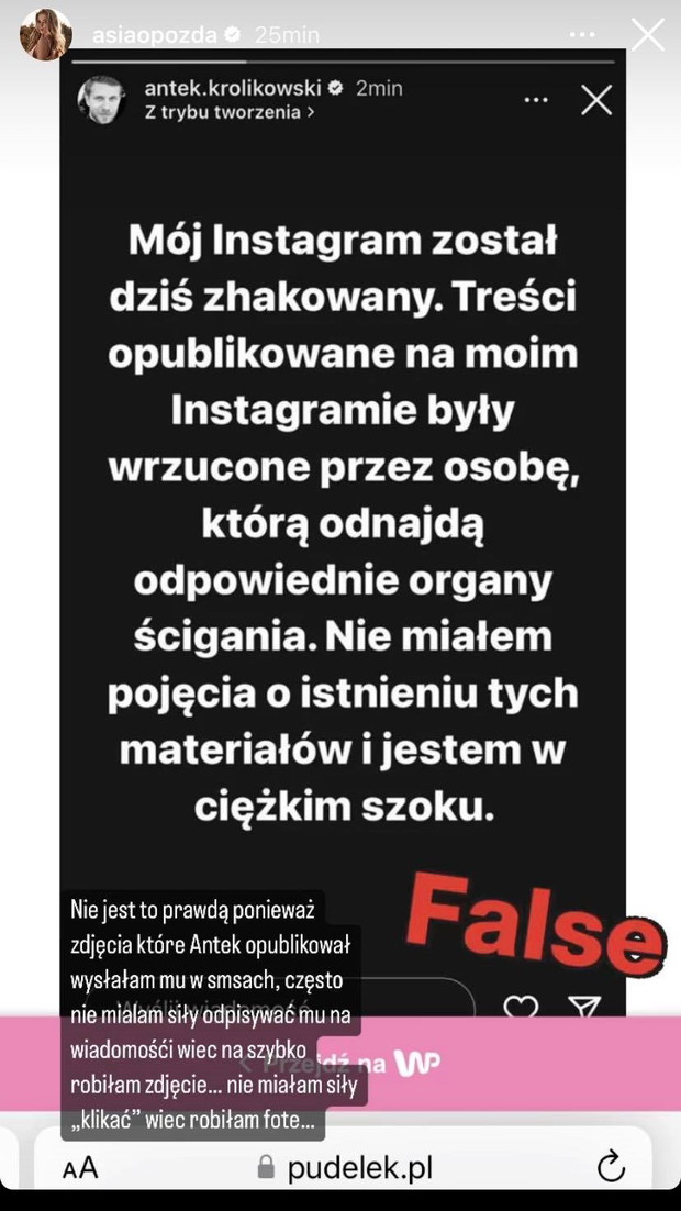 Joanna Opozda komentuje wyciek prywatnych nagrań: „Jest mi strasznie wstyd, czuję się poniżona”