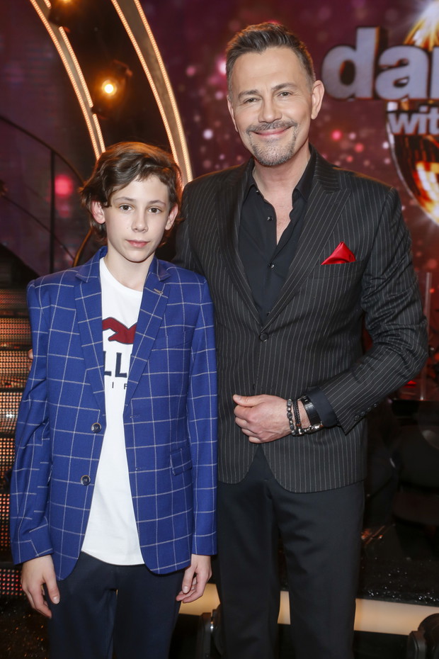 Krzysztof Ibisz z synem Vincentem na planie programu „Dancing with the Stars. Taniec z gwiazdami” (2019)