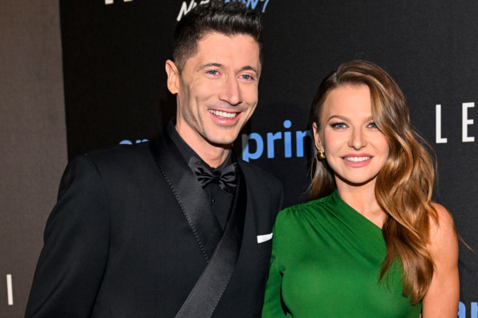 Robert Lewandowski i Anna Lewandowska na premierze filmu „Lewandowski – nieznany”