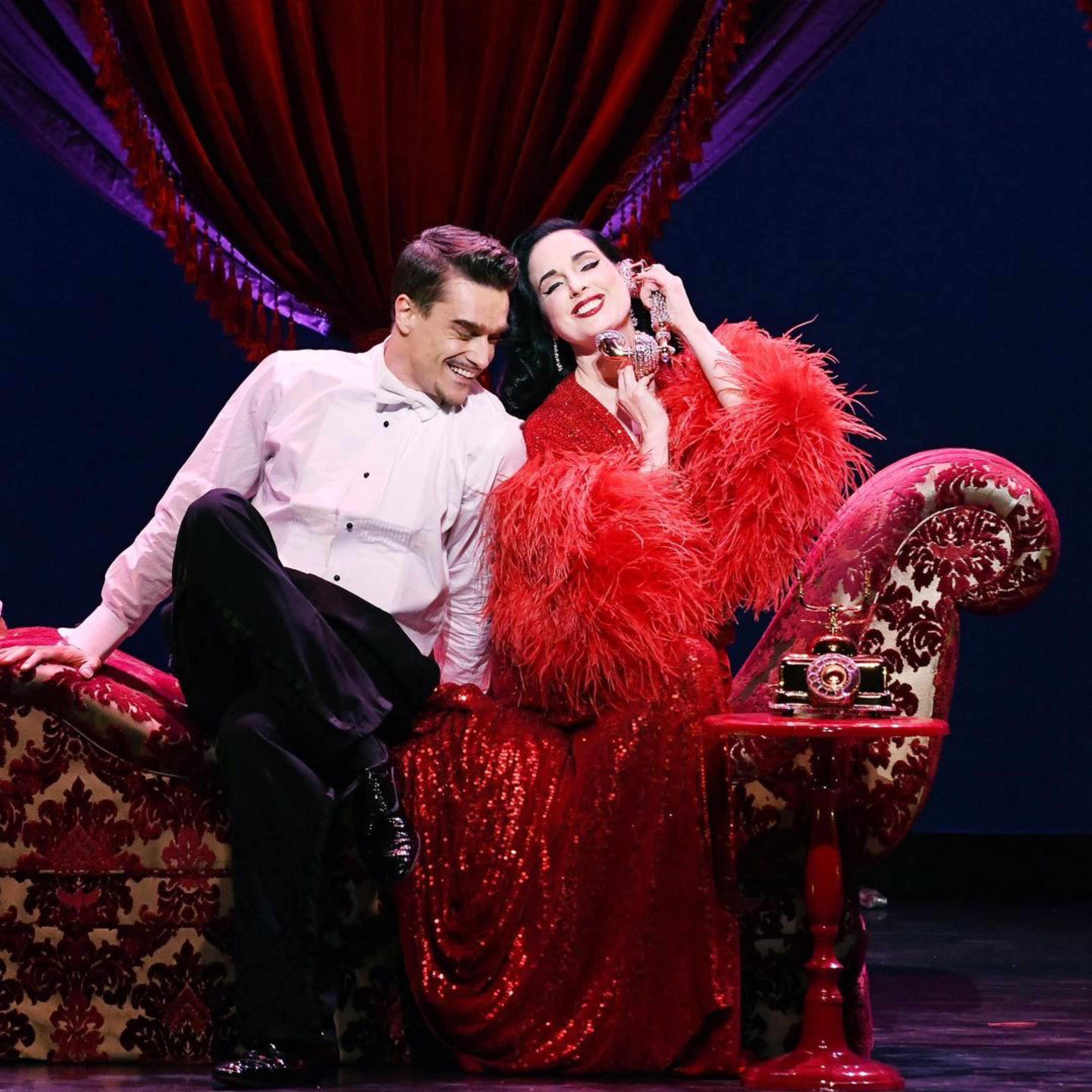 Alek Paliński i Dita von Teese