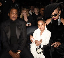 Blue Ivy z rodzicami podczas rozdania nagród Grammy w 2018 roku