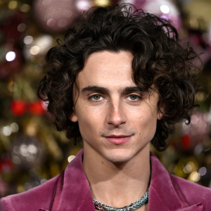 Timothée Chalamet na premierze filmu „Wonka”
