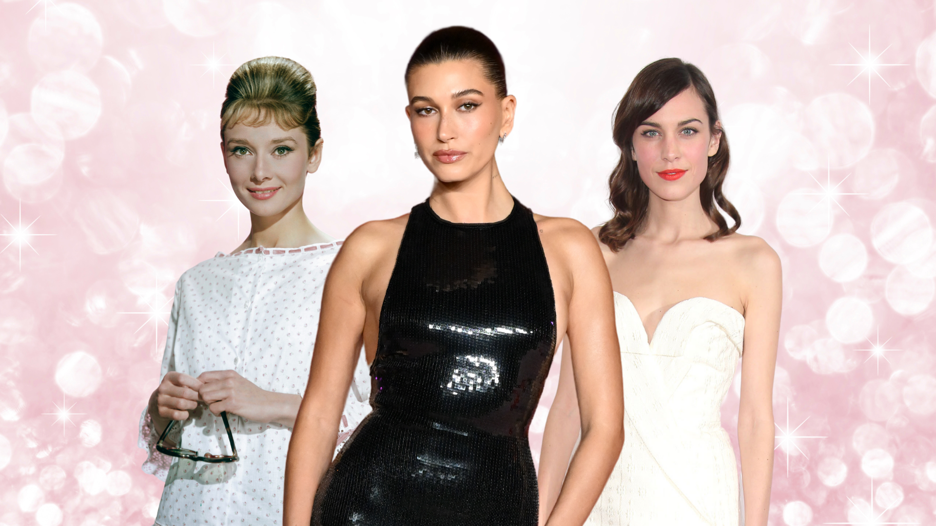 Audrey Hepburn, Hailey Bieber, Alexa Chung
