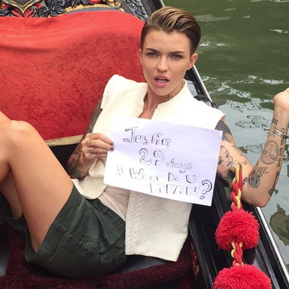 Ruby Rose via @justinbieber Instagram