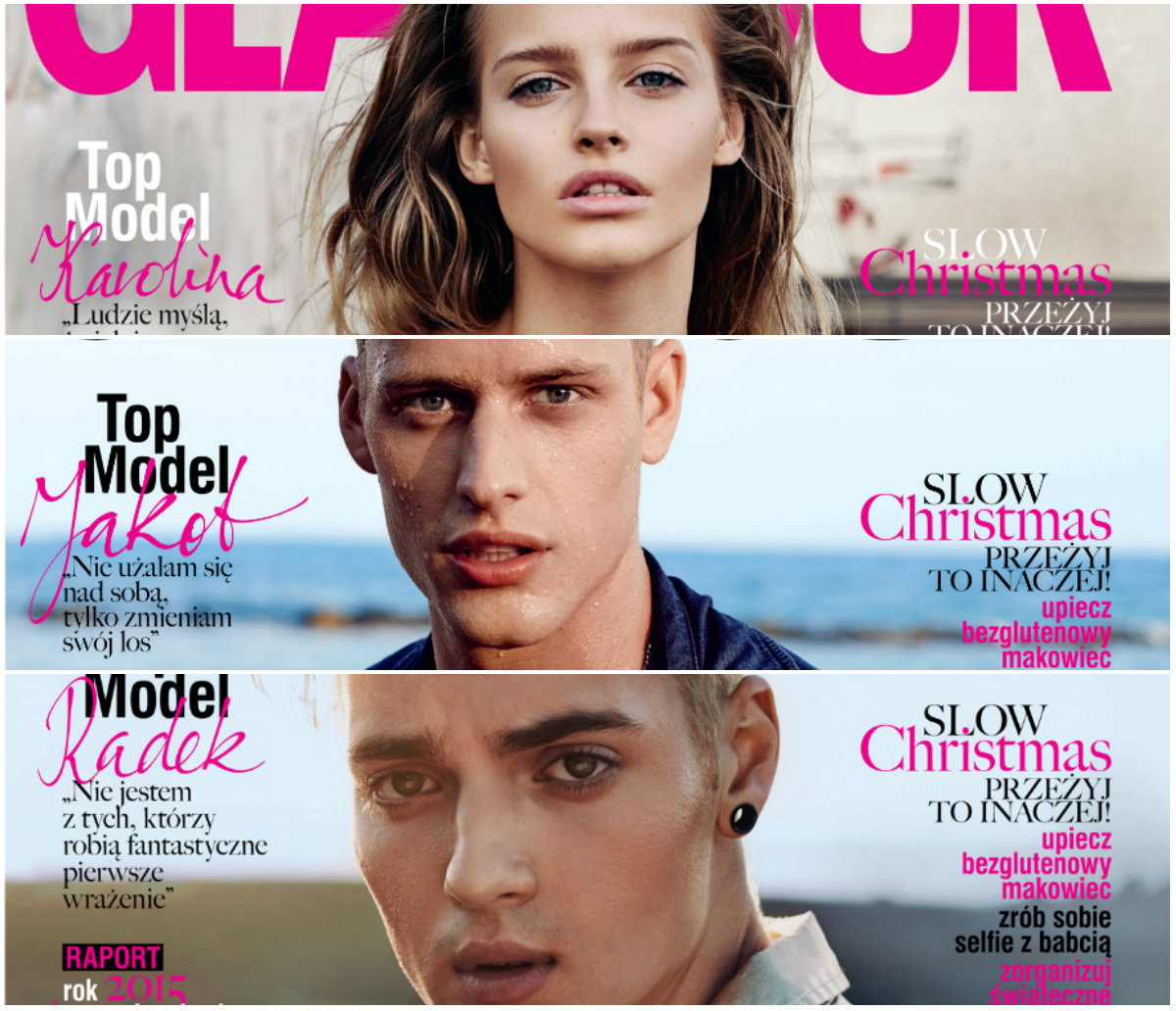 GLAMOUR okładki z finalistami Top Model