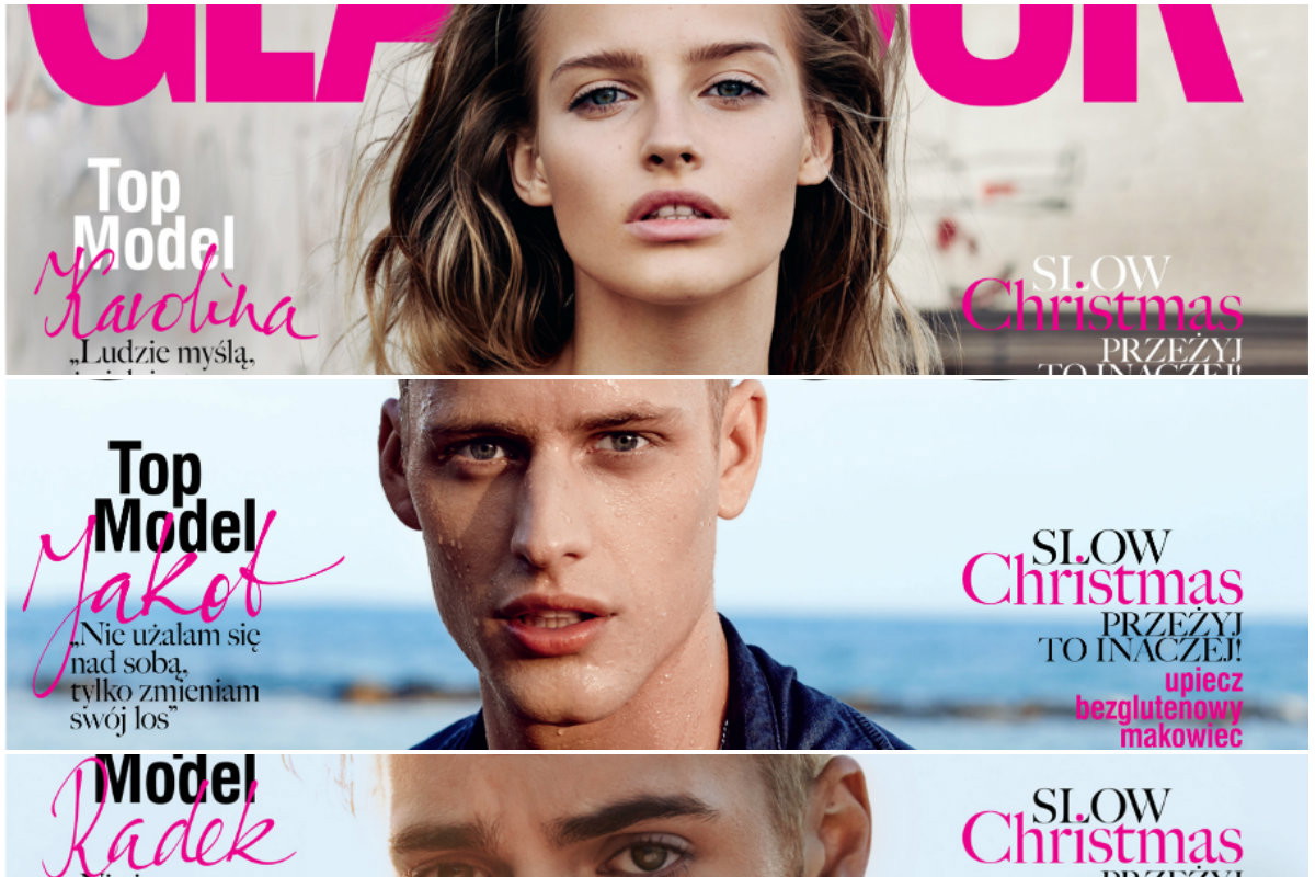 GLAMOUR okładki z finalistami Top Model