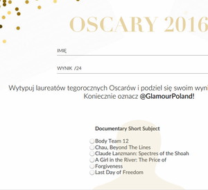 Oscary 2016 na Glamour