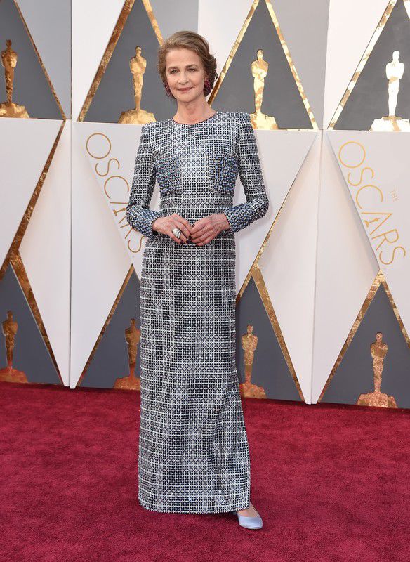 Oscary 2016, czerwony dywan: Charlotte Rampling, fot. East News