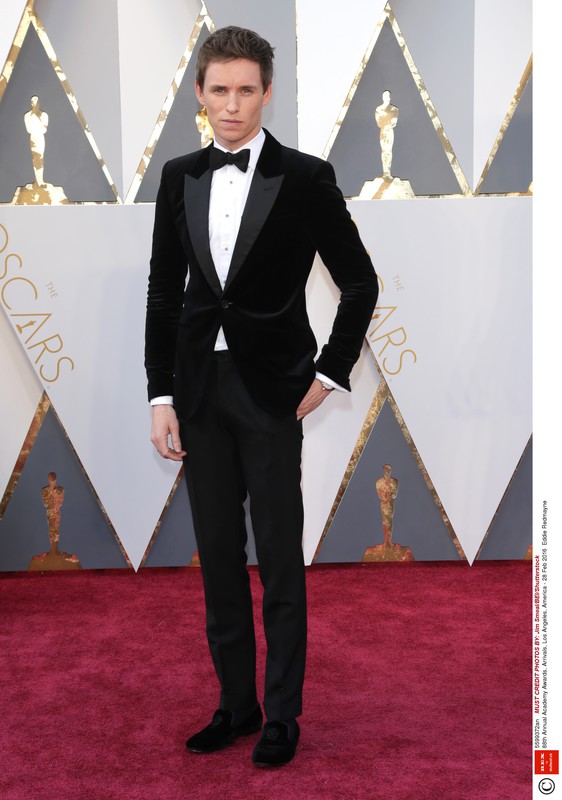 Oscary 2016, czerwony dywan: Eddie Redmayne, fot. East News