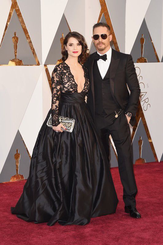 Oscary 2016: Tom Hardy i Charlotte Riley, fot. East News
