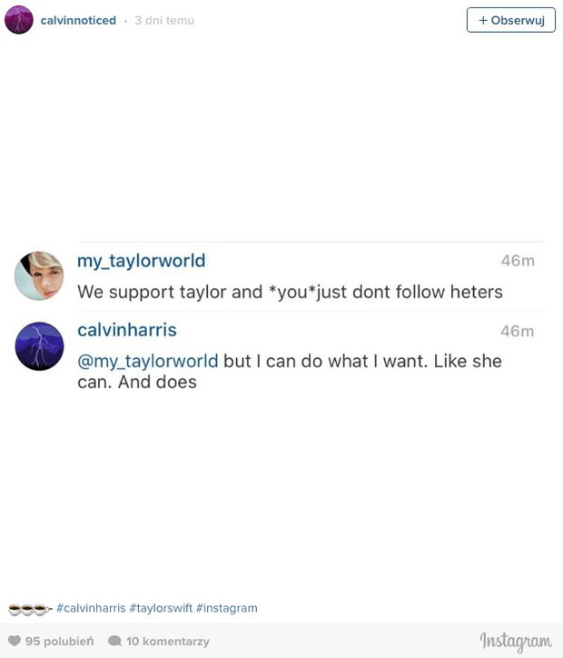 Calvin Harris odpowiada fanom na komentarze
