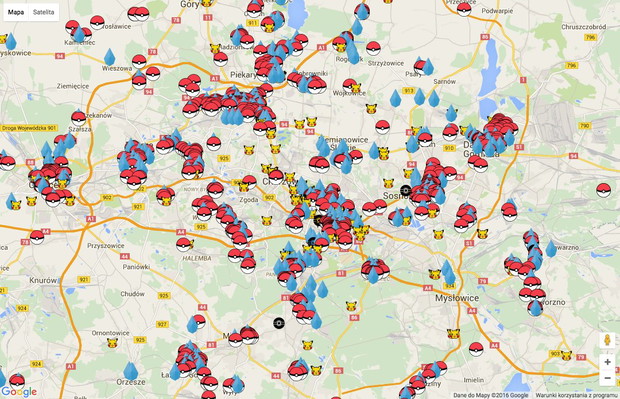 Lokalizacje Pokemon Go - Katowice