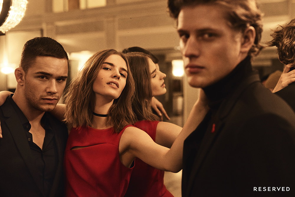 Jakob Kosel, Adam Niedźwiedź, Daniel Tracz, Ada Daniel i Aleksandra Zbinkowska w kampanii karnawałowej Reserved