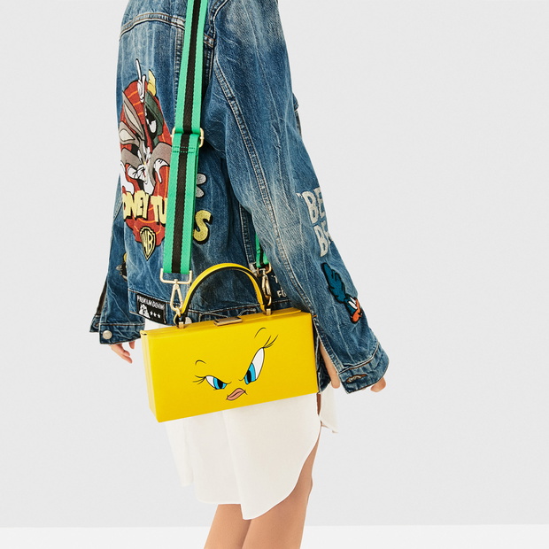 Zara, torebka typu kuferek w stylu Looney Tunes