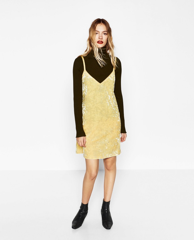 ZARA, aksamitna sukienka