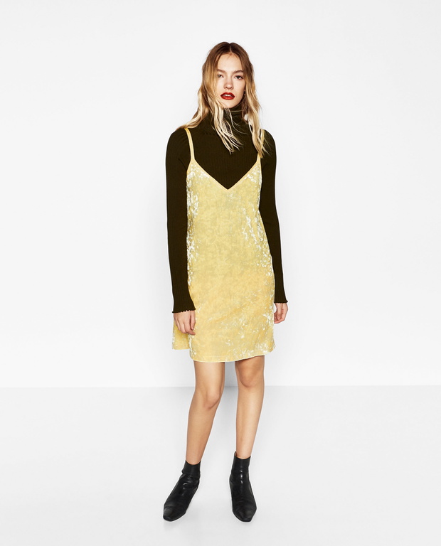 ZARA, aksamitna sukienka