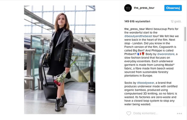 Emma Watson po raz kolejny udowodniła, że powinniśmy się na niej wzorować!