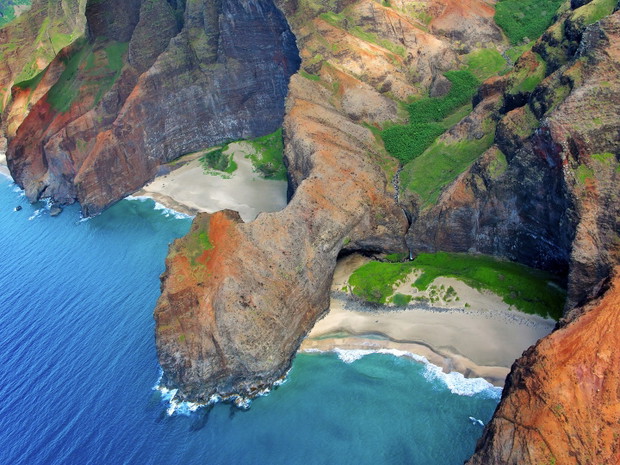 Honopu Beach, Kauai, Hawaje