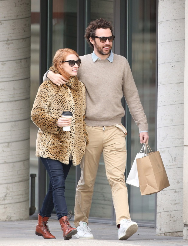 Jessica Chastain i Gian Luca Passi de Preposulo już po ślubie