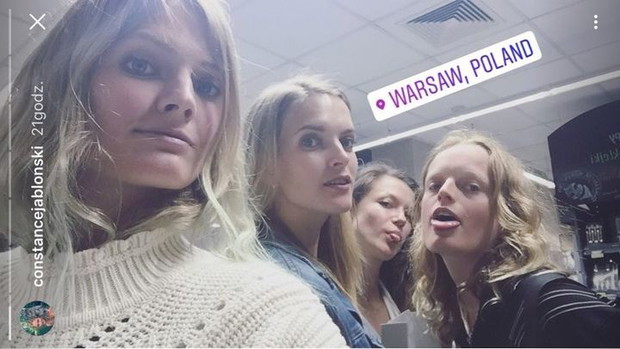 Constance Jablonski, Hanne Gaby Odiele i Mirte Maas w Warszawie
