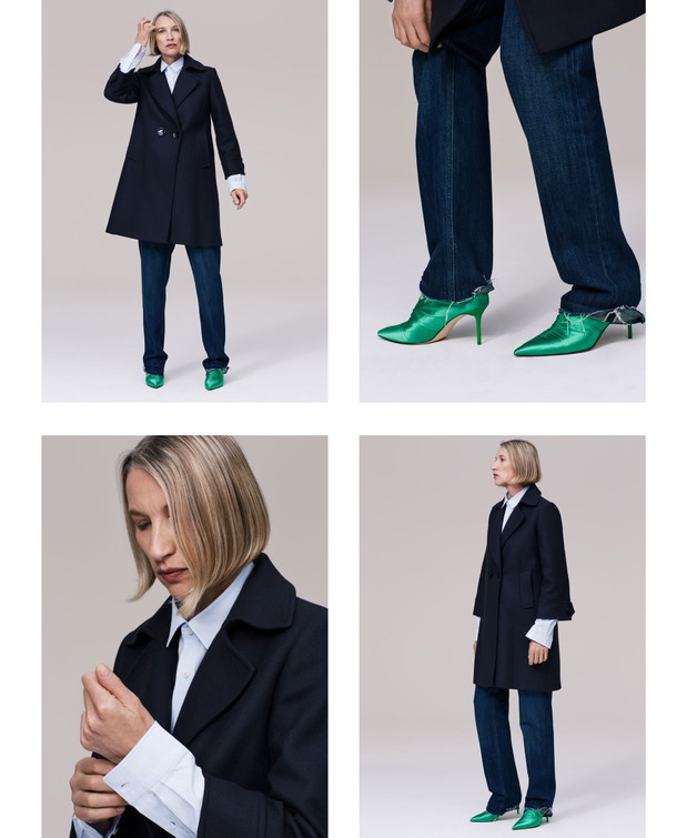 Stylowa Kristine de Cocnik w klasycznej stylizacji na jesień w lookbooku hiszpańskiej sieciówki