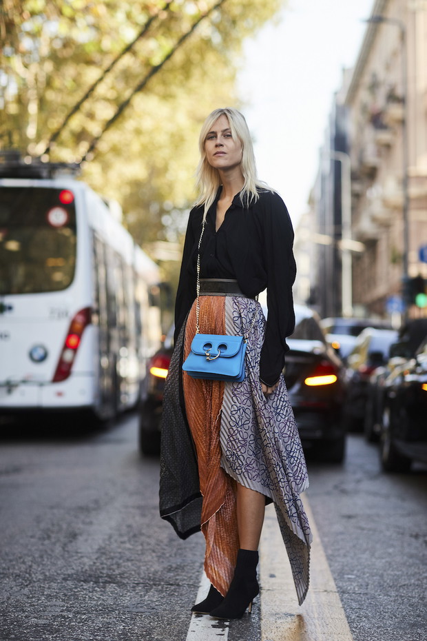 Moda uliczna Milan Fashion Week wiosna-lato 2018