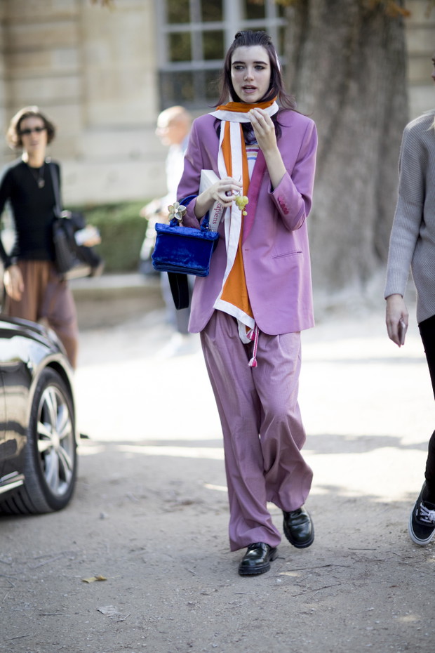Moda uliczna na Paris Fashion Week wiosna lato 2018