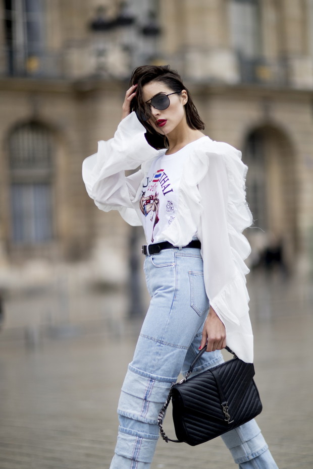 Moda uliczna na Paris Fashion Week wiosna lato 2018