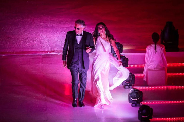 Andrea Bocelli i Zara wystąpili na show Intimissimi