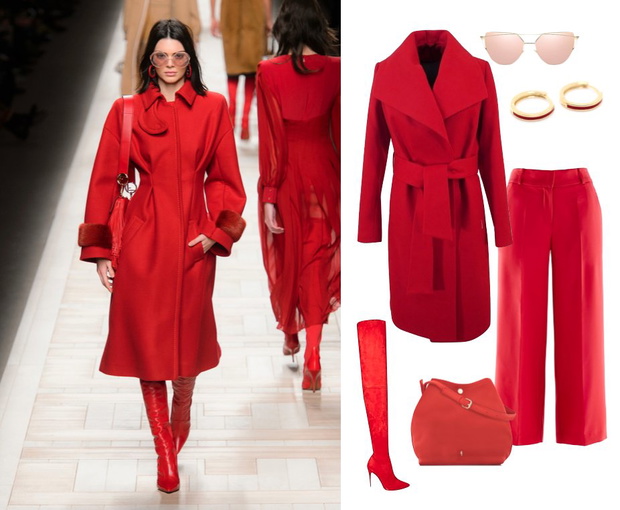 Czerwony total look u Fendi vs. propozycja What Anna Wears