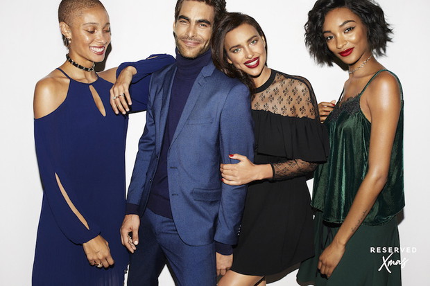 Adwoa Aboah, Jon Kortajarena, Irina Shayk i Jourdan Dunn w kampanii #ReservedForXmas