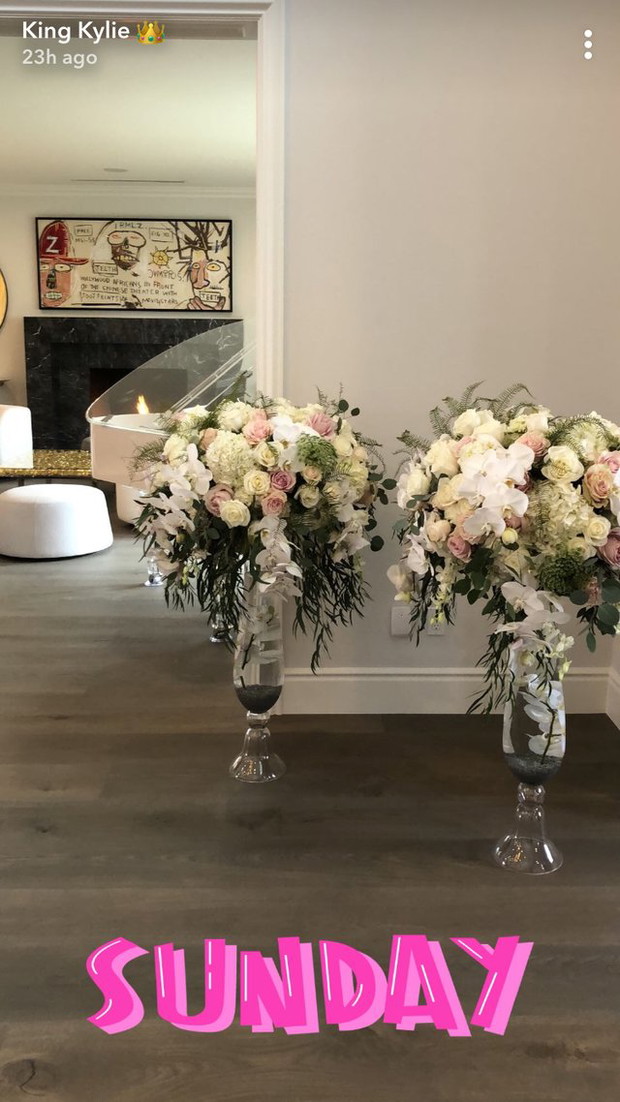 Dekoracje na baby shower Kylie Jenner
