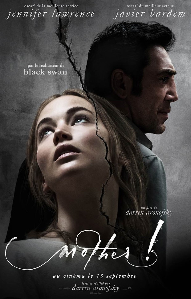 Plakat filmu Mother! na planie którego para się poznała.