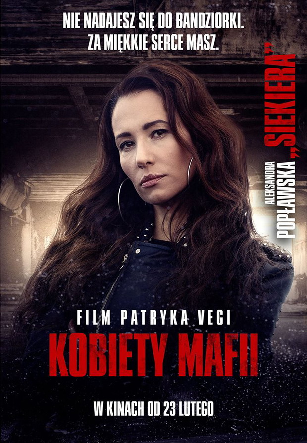 Aleksandra Popławska na plakacie promującym „Kobiety mafii”