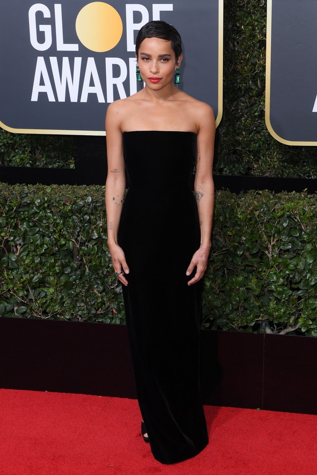 Gwiazdy Złote Globy 2018: Zoë Kravitz w Yves Saint Laurent
