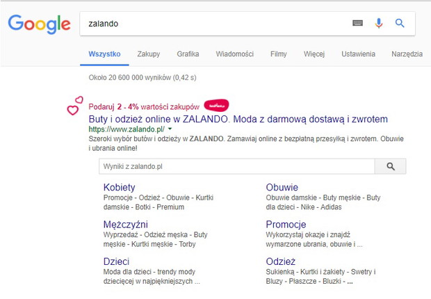 Po zainstalowaniu wtyczki w przeglądarce będzie to wyglądać tak: