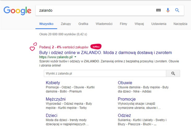 Po zainstalowaniu wtyczki w przeglądarce będzie to wyglądać tak: