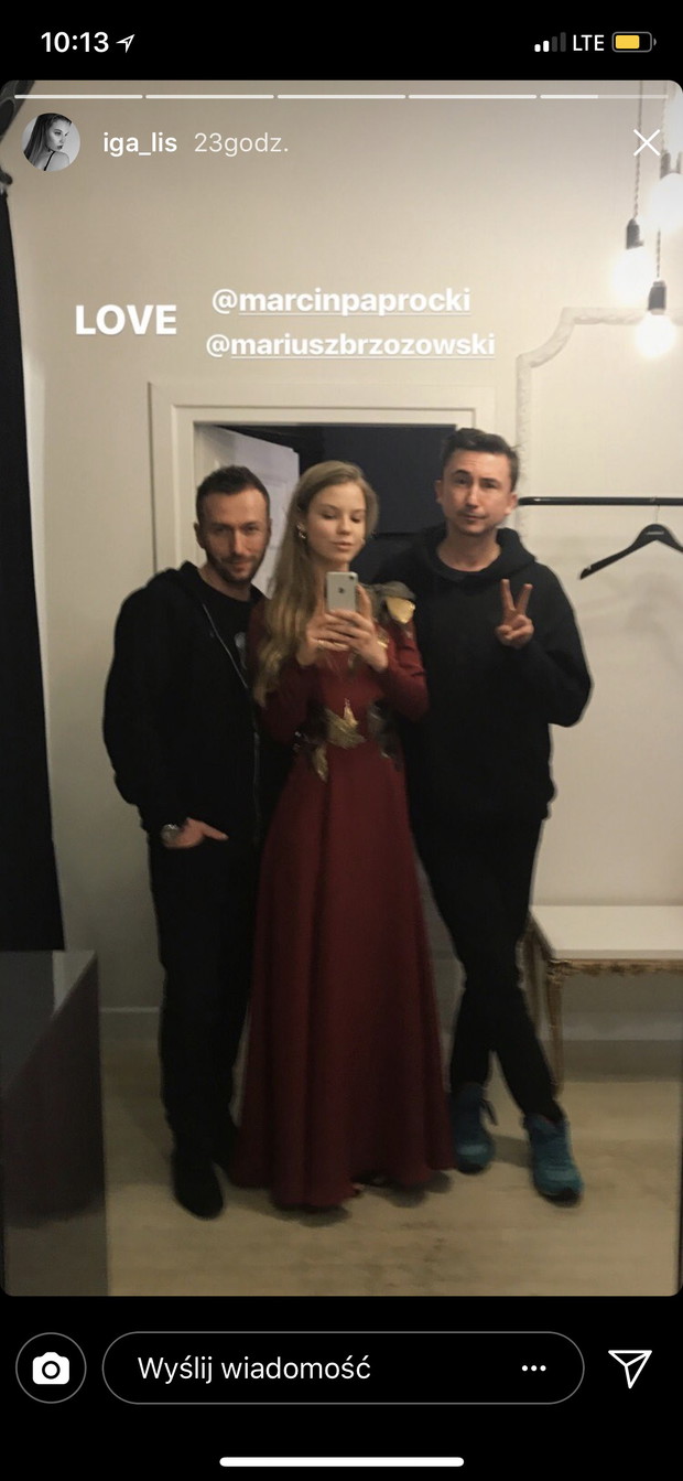 Suknię Igi zaprojektował duet Paprocki & Brzozowski